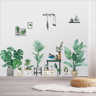 Decal dán tường tranh trang trí tiểu cảnh Simple Life phong cách Vintage Hàn Quốc DCX067 (85 x 165 cm)
