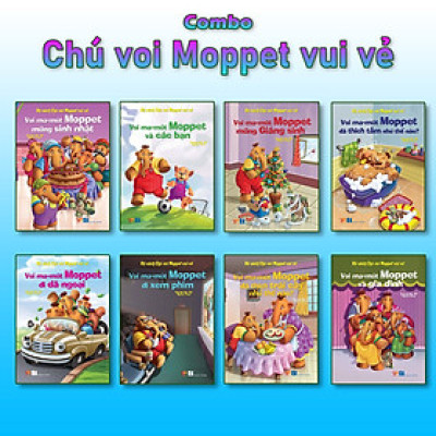 Combo 8 cuốn Chú voi Moppet vui vẻ