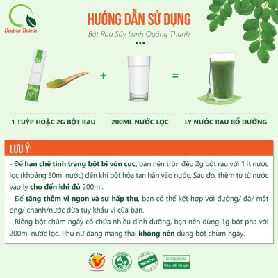 Bột Rau Má Sấy Lạnh Nguyên Chất Quảng Thanh Hộp 30gr