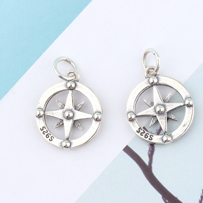 Charm bạc tròn hình cánh quạt treo - Ngọc Quý Gemstones