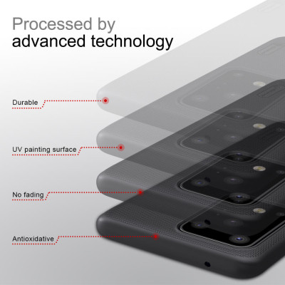 Ốp Lưng Sần chống sốc cho Samsung Galaxy S20 Ultra hiệu Nillkin Super Frosted Shield (Đính kèm giá đỡ hoặc miếng dán từ tính) - Hàng Chính Hãng