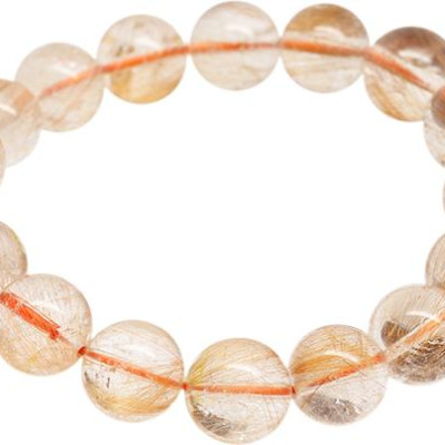 Vòng Thạch Anh Tóc Cam (12mm) Ngọc Quý Gemstones VT79