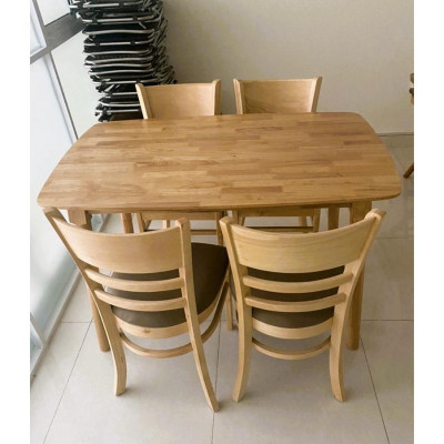 Bàn ăn cơm gia đình 4 ghế gỗ giá rẻ tại xưởng
