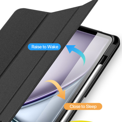 [iPad Air 6 M2] Bao Da Chính Hãng Dux Ducis Domo Kèm Khay Đựng Bút Dành Cho iPad Air 6 M2 -11 inch 2024. iPad Air 6 M2 - 13 inch 2024 - Hàng Nhập Khẩu 
