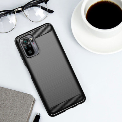 Ốp lưng chống sốc Vân Sợi Carbon cho Xiaomi Redmi Note 10 - Hàng nhập khẩu