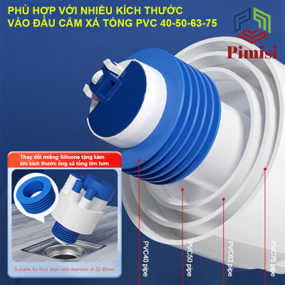 Bộ Đầu Nối Ống Thoát Nước Pimisi PDT-501 Ngăn Mùi | Chính Hãng