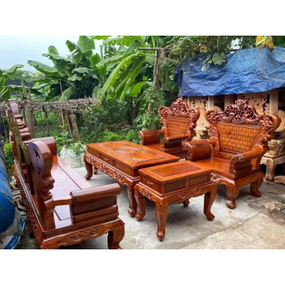 bàn ghế louis Hoàng Gia gỗ Xà Cừ Đỏ hay còn gọi là Lim Đồng Bằng