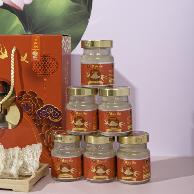 [Hộp 6 Lọ] Nước Yến Sào Chưng Đường Phèn Nhân Việt 30% Yến Hũ 70ml