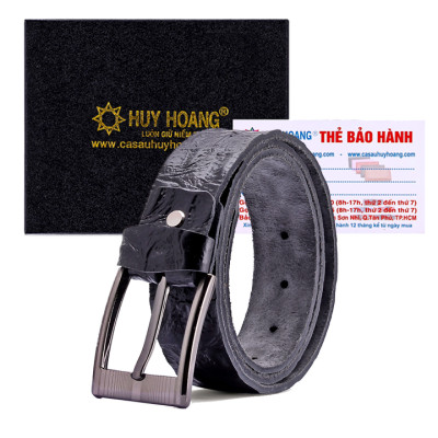 Thắt lưng nam da bò vân cá sấu 1 lớp Huy Hoàng nhiều màu HP4122-23-24