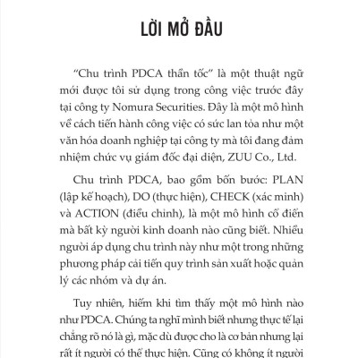 Sách - PDCA - Lập Kế Hoạch Thực Chiến Quản Lý Rủi Ro Và Tối Ưu Hiệu Suất