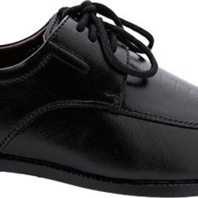 Giày Tây Nam Vân Đà Điểu Cột Dây Huy Hoàng HT7164 - Đen