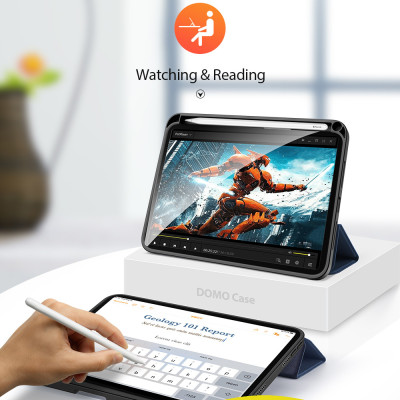 Bao da dành cho iPad Mini 6 hiệu Dux Ducis Domo có khe để bút, bảo vệ camera, chống sốc, cao cấp - Hàng nhập khẩu.