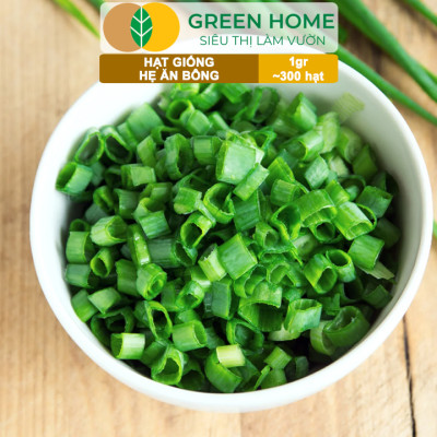 Hạt Giống Hẹ Ăn Bông GreenHome, Gói 1g~300 hạt, Nảy Mầm Đều, Giàu Dinh Dưỡng, Dễ Trồng Quanh Năm G20