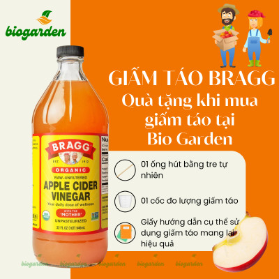 Giấm táo hữu cơ Organic Bragg 946ml (2 chai)