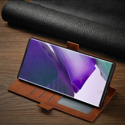 Bao Da Bò Non Dành Cho SamSung Galaxy S23 Ultra Chính Hãng Forwenw Có Ngăn Đựng Tiền và Thẻ - Hàng Nhập Khẩu