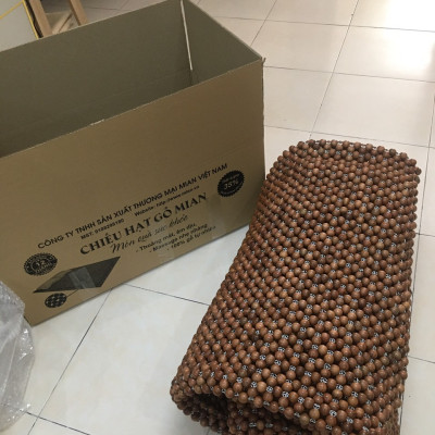 Chiếu Hạt Gỗ Hương Mộc Cao Cấp - Kích Thước 1,6mx2m hạt 1.6cm ( video , hình thật ) 