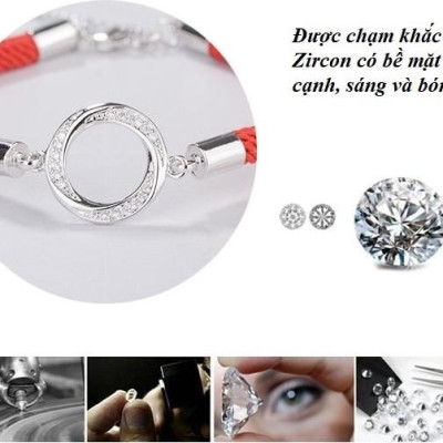 COMBO- CẶP VÒNG TAY ĐÔI Bracelet tình yêu (Đồng trắng mạ Bạch kim) (Đen và Đỏ)