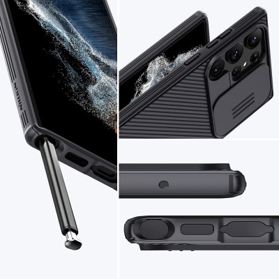 Ốp Lưng Nillkin cho Samsung Galaxy S23 Ultra Với Nắp Trượt Camera bảo vệ , chống shock Nillkin CamShield Pro - Hàng chính hãng