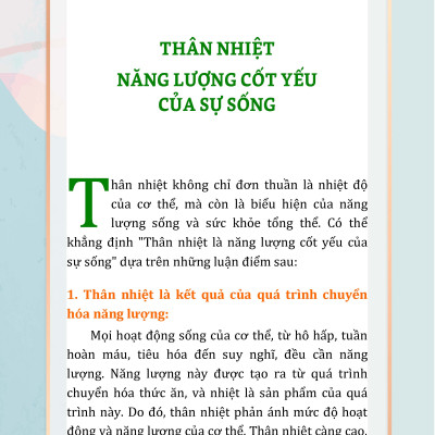 Thân Nhiệt Năng Lượng Cốt Yếu Của Sự Sống - Nguyễn Vân Nam, Nguyễn Thị Bích Hồng