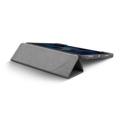 Ốp UNIQ Moven Antimicrobial Charcoal Grey dành cho iPad Pro 12.9 (19-21)Có Khe Cắm Bút - Hàng chính hãng