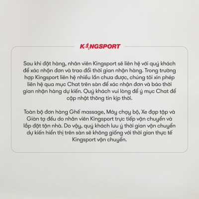 CHỈ GIAO MIỀN NAM | Xe đạp tập KINGSPORT KS-102 thiết kế hiện đại, kháng lực đa cấp độ, tích hợp đồng hồ đo lường chỉ số
