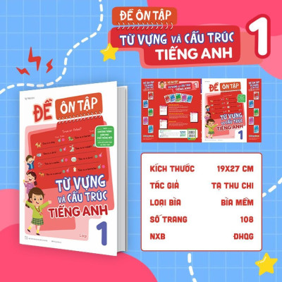 Sách - Đề Ôn Tập Từ Vựng Và Cấu Trúc Tiếng Anh Lớp 1, 2, 3, 4, 5 - Combo 5 Cuốn - Megabook