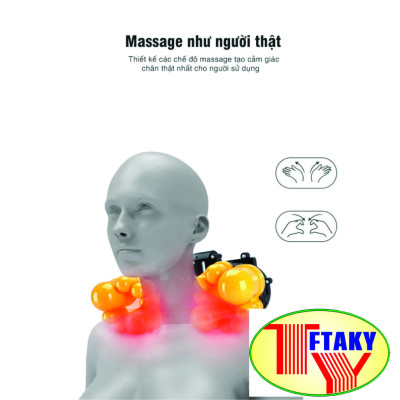 Gối massage hồng ngoại đa năng giảm nhức mỏi cổ vai gáy 