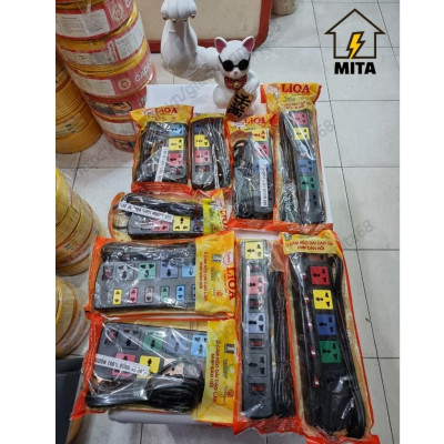 Ổ cắm điện LiOA đa năng - 4 lỗ, 6 lỗ, 8 lỗ, 10 lỗ dây dài 3m/5m - Chính Hãng - MITA