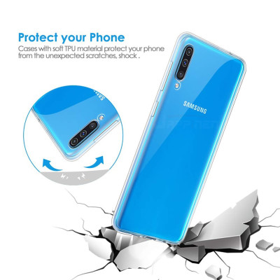 Ốp lưng dẻo cho Samsung Galaxy A70 hiệu Ultra Thin mỏng 0.6mm chống trầy - Hàng chính hãng 