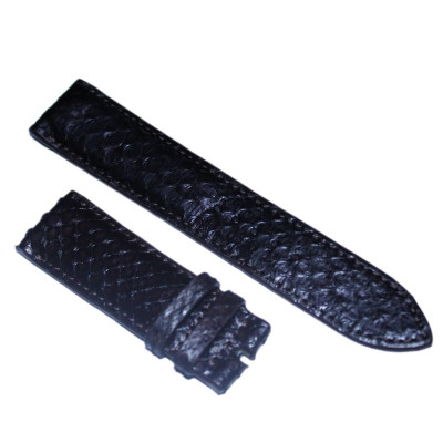 HC8314 - Dây đồng hồ Huy Hoàng da trăn size 22, 24, 26 màu đen