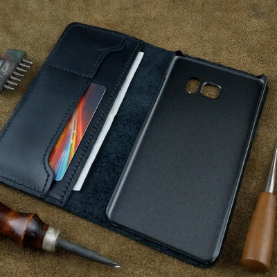 Bao Da cho Samsung Galaxy Note FE (Fan Edition) Handmade Da Bò Thật