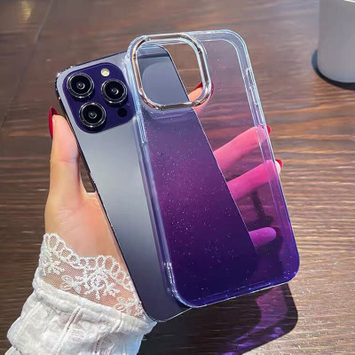 Ốp lưng chống sốc cho iPhone 14 Pro / 14 Pro Max / 12 Pro Max hiệu Likgus Luxury Gradient trang bị viền Camera ánh kim sang trọng , chống sốc chống va đập - Hàng nhập khẩu