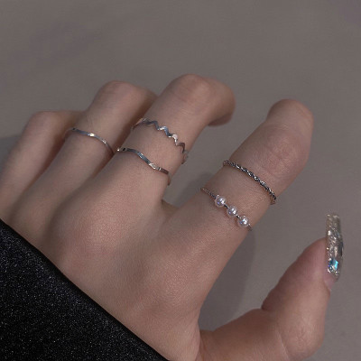 Set 5 nhẫn phụ kiện trang sức 