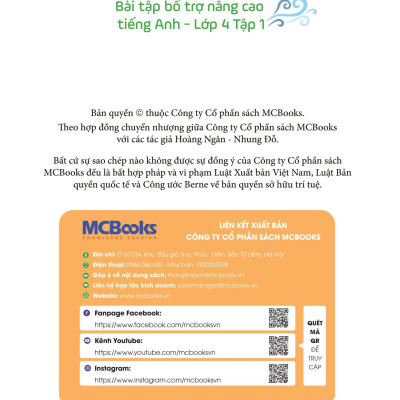 Bài Tập Bổ Trợ Nâng Cao Tiếng Anh Lớp 4 - Tập 1 (Theo Giáo Khoa Tiếng Anh Global Sucsess)