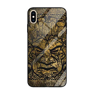 Ốp lưng kính cường lực cho iPhone Xs Max Nền Thổ Dân - Hàng Chính Hãng