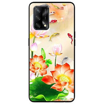 Ốp lưng dành cho Oppo A54 - A74 - A94 mẫu Sen Đỏ Và Koi