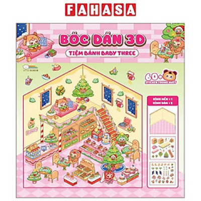 Sách - Bóc Dán 3D - Tiệm Bánh Baby Three (Tái Bản 2025)