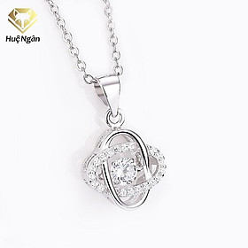 Dây chuyền bạc Ý 925 Huệ Ngân - Cỏ bốn lá may mắn PP1682