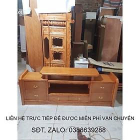 kệ ti vi gỗ sồi 1m8 -2m4