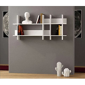 Kệ Để Sách Treo Tường Màu Trắng, Đen Hiện Đại Juno Sofa CTKT417 KT 150x70x22cm 