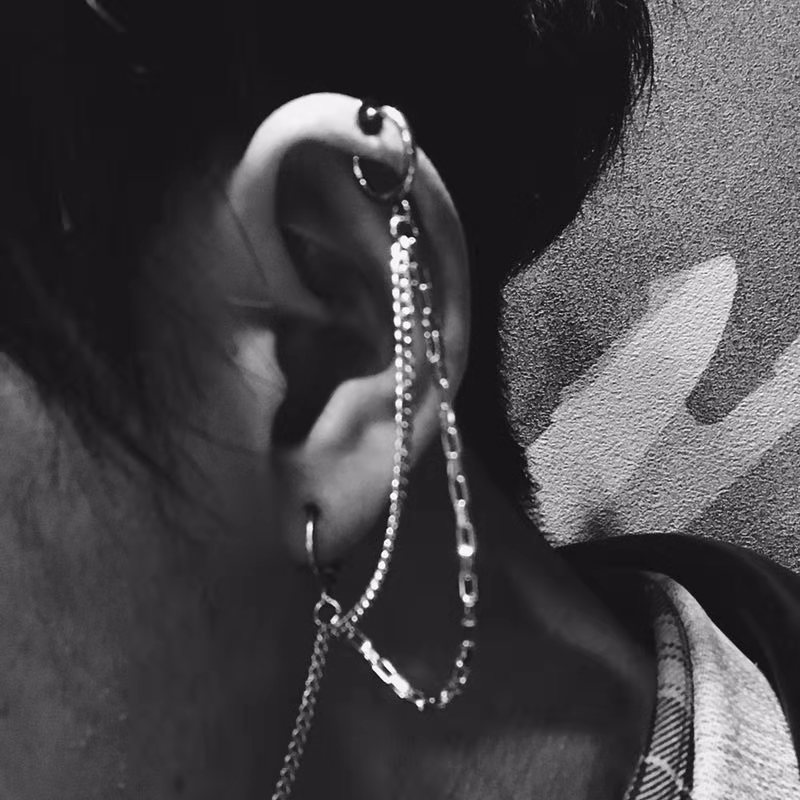 Bông tai tích hộp tai-cánh mũi- môi phong cách đường phố trên cả cool ngầu