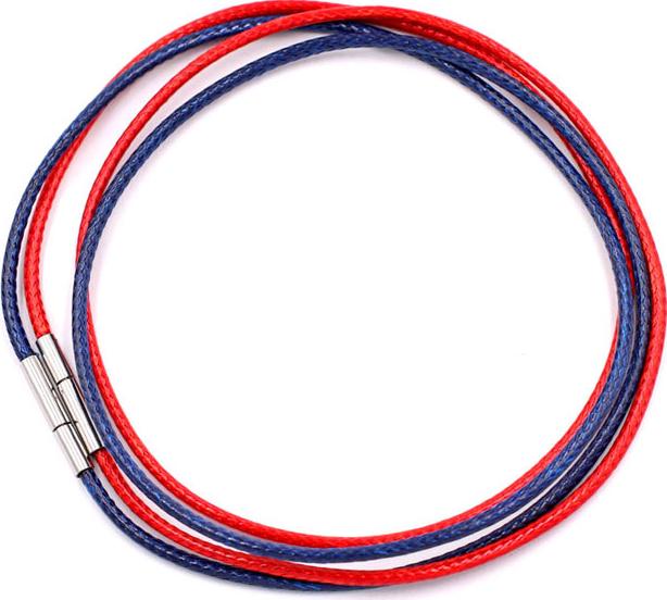 Combo 2 sợi dây vòng cổ cao su - xanh dương + đỏ DCSXDO1