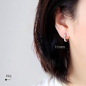 Bông tai bạc thời trang hình chữ X chất liệu bằng bạc MS010x