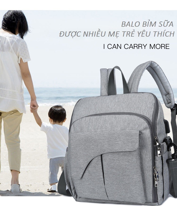 Balo đa năng tiện dụng cho mẹ và bé