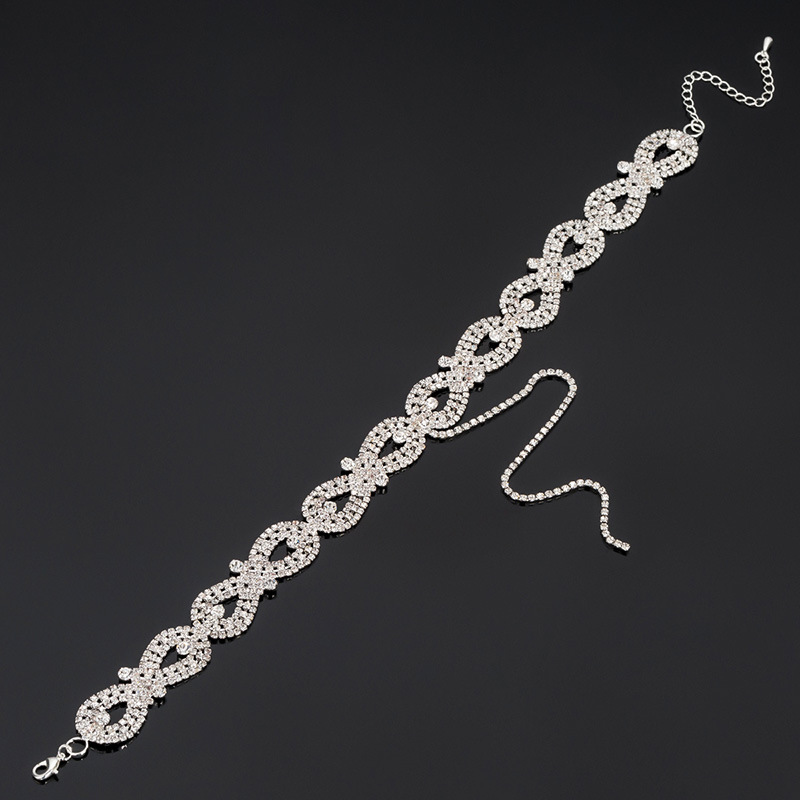 Vòng cổ choker số 8 full đá bó sát sexy mẫu mới độc đáo