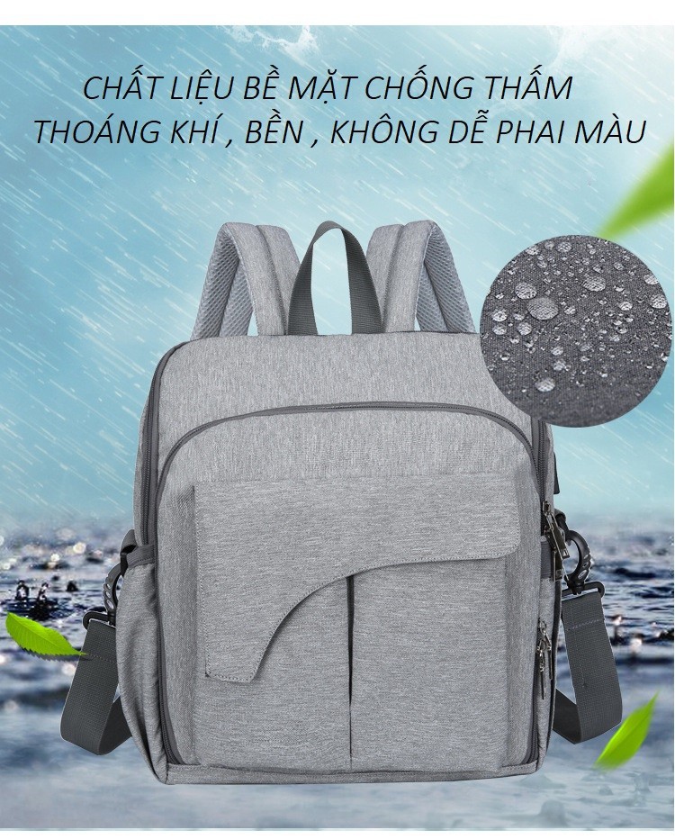Balo đa năng tiện dụng cho mẹ và bé