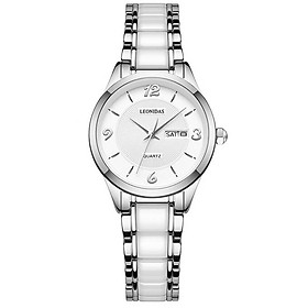 Đồng hồ nữ chính hãng LEONIDAS LD80121-2 Kính sapphire ,chống xước ,Chống nước 30m ,Bảo hành 24 tháng,Máy điện tử(Pin),dây kim loại thép 316L không gỉ, thiết kế đơn giản dễ đeo