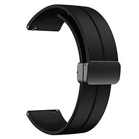Dây silicon khoá nam châm màu đen dành cho đồng hồ Haylou RT3 LS16