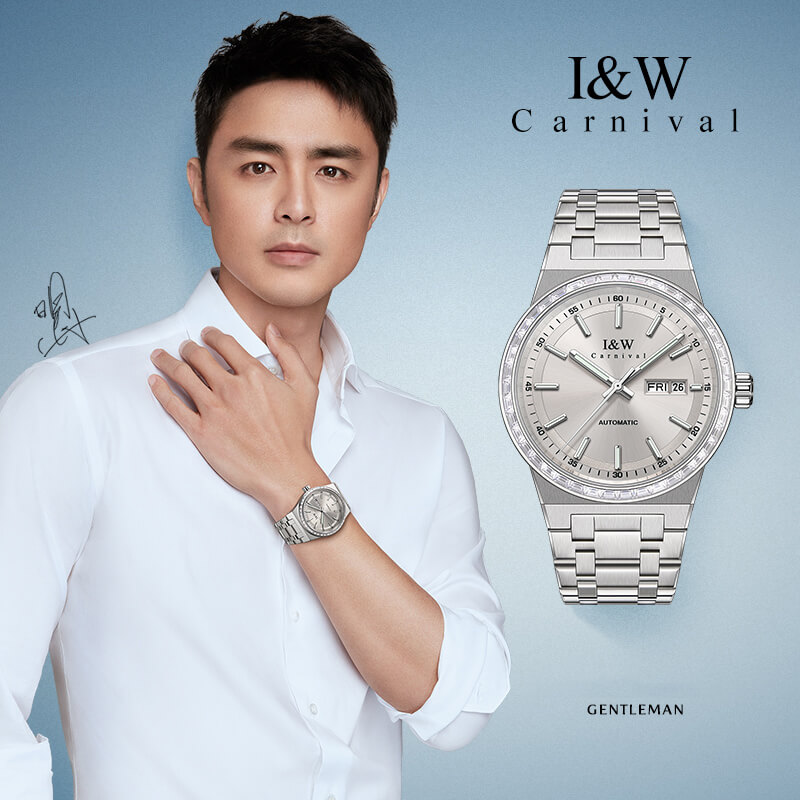Đồng Hồ Nam I&W Carnival 779G2 Chính Hãng Full Box Chống Nước Kính Chống Xước Dây Thép Cao Cấp BH24T (Máy Cơ Tự Động)