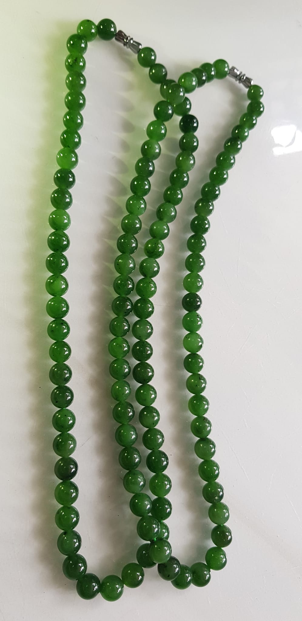 Vòng chuỗi đeo cổ Nữ mới đẹp Đá ngọc jade hay ngọc phật xanh tự nhiên Size 8mm màu xanh ngọc bích bóng sang đẹp hợp mệnh thủy mộc hỏa Quà tặng ý nghĩa cho Mẹ, mình và người thân ý nghĩa ạ